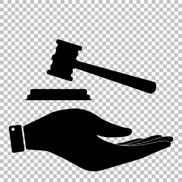 Правосуддя hammer знак — стоковий вектор