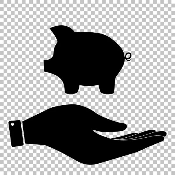 Pig money bank sign — Stock Vector