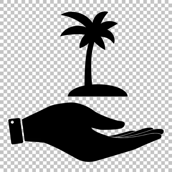 Palmy kokosowe drzewo znak — Wektor stockowy