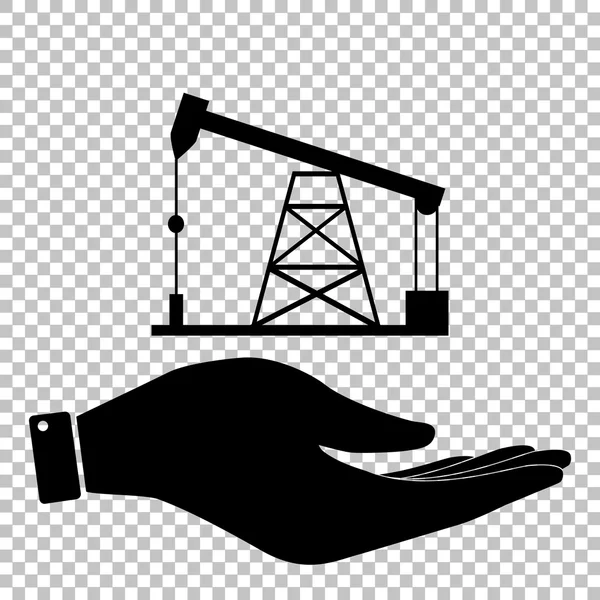 Знак бурової установки нафти — стоковий вектор