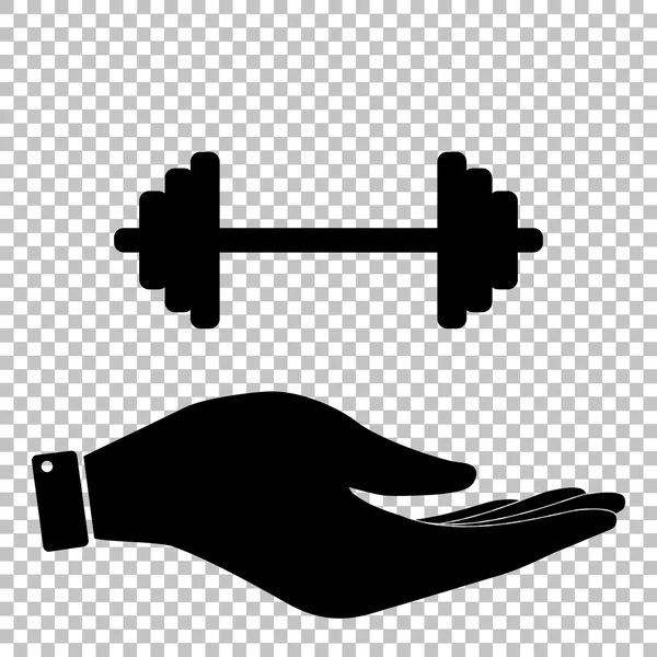 Dumbbell weights sign — Stock Vector