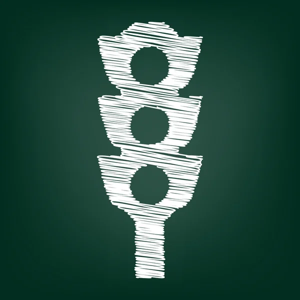 Icono de tiza en tablero verde — Vector de stock