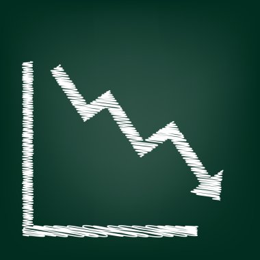 Yeşil kartı üzerindeki tebeşir simgesi