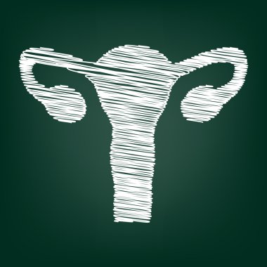 Yeşil kartı üzerindeki tebeşir simgesi