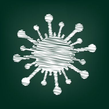 Yeşil kartı üzerindeki tebeşir simgesi