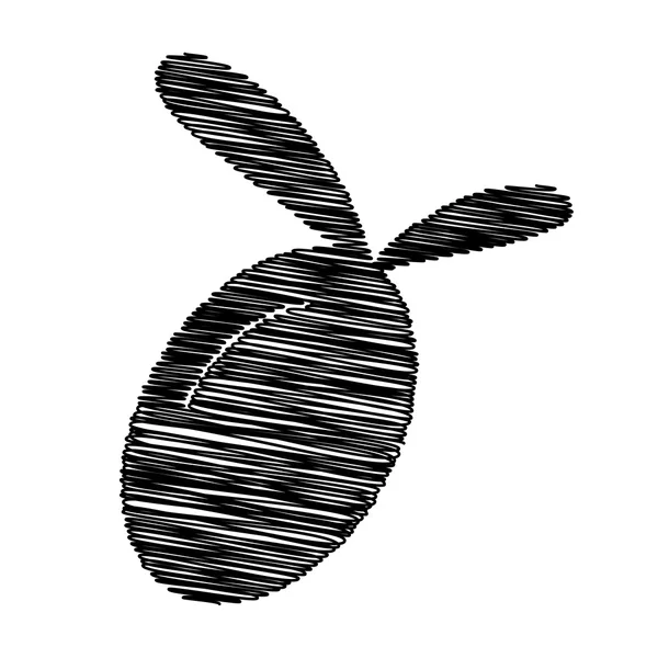 Icône noire avec effet gribouillage — Image vectorielle