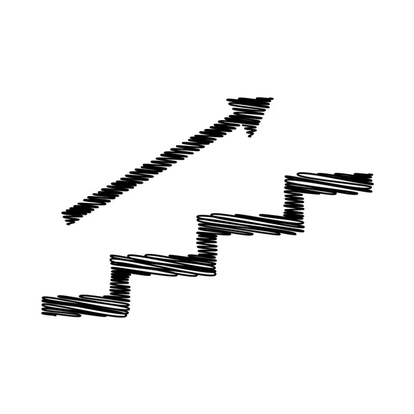 Schwarzes Symbol mit Kritzeleffekt — Stockvektor