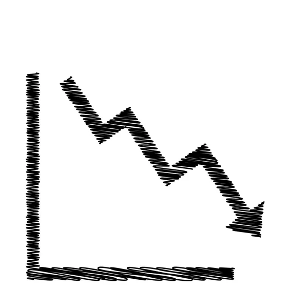 Schwarzes Symbol mit Kritzeleffekt — Stockvektor