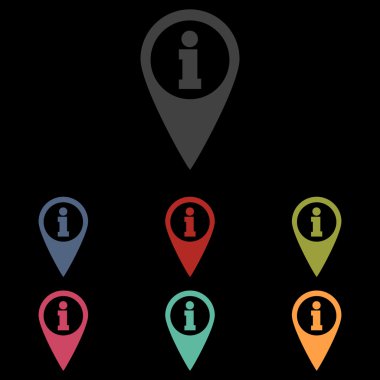 harita göstergesi ile bilgi simgesi