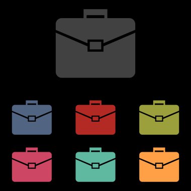 vektör simgeler siyah arka plan üzerine ayarla