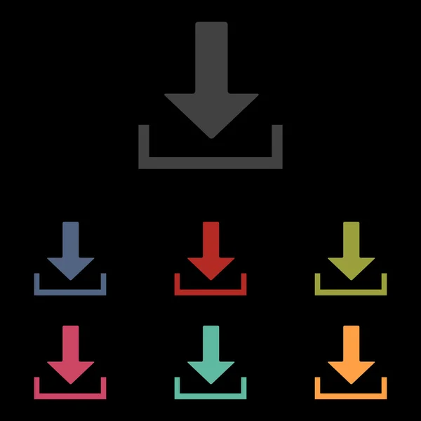 Κατεβάστε το εικονίδιο τη μαύρη — Διανυσματικό Αρχείο