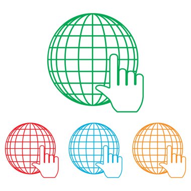 Dünya küre coursor ile