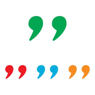 İşareti alıntı. Renkler kümesi