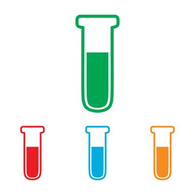 Tüp simgesi. Laboratuvar cam işareti