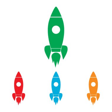 Roket işareti. Renkler kümesi