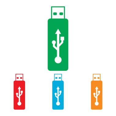 Vektör usb birden parlamak götürmek işareti