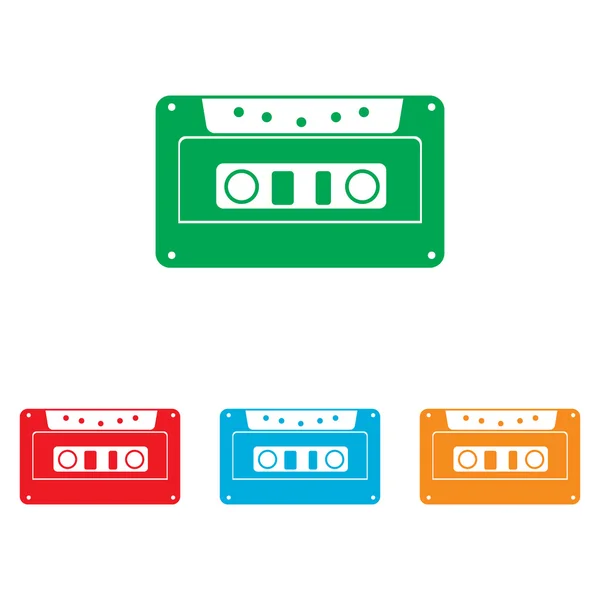 Cassette icon, audio tape sign — Stock Vector