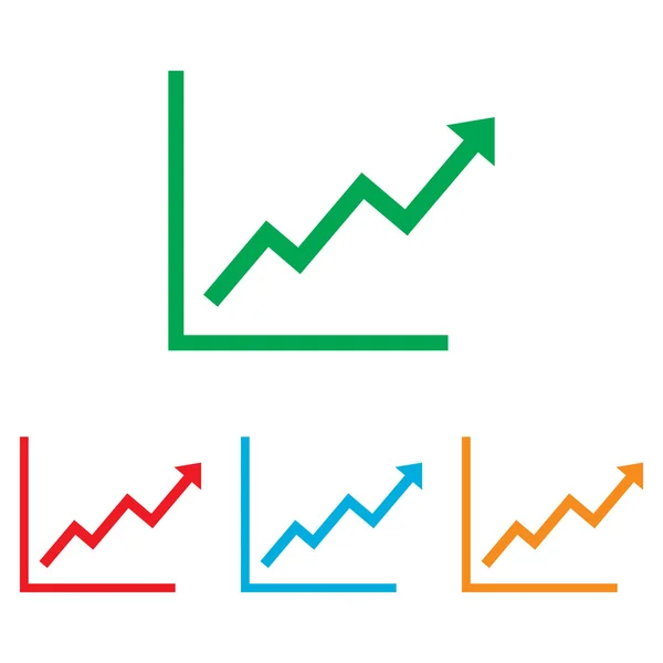 Signo gráfico de barras crecientes — Vector de stock