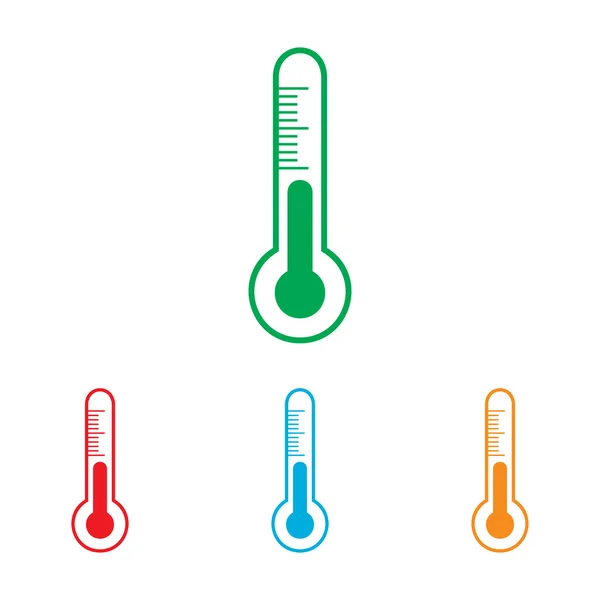 Thermometerzeichen. buntes Set — Stockvektor