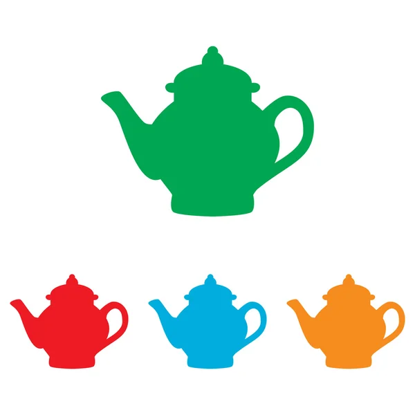 Tea maker tecken. Colorfull set — Stock vektor