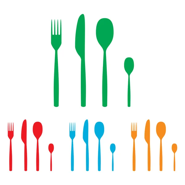 叉子勺子和刀标志 — 图库矢量图片