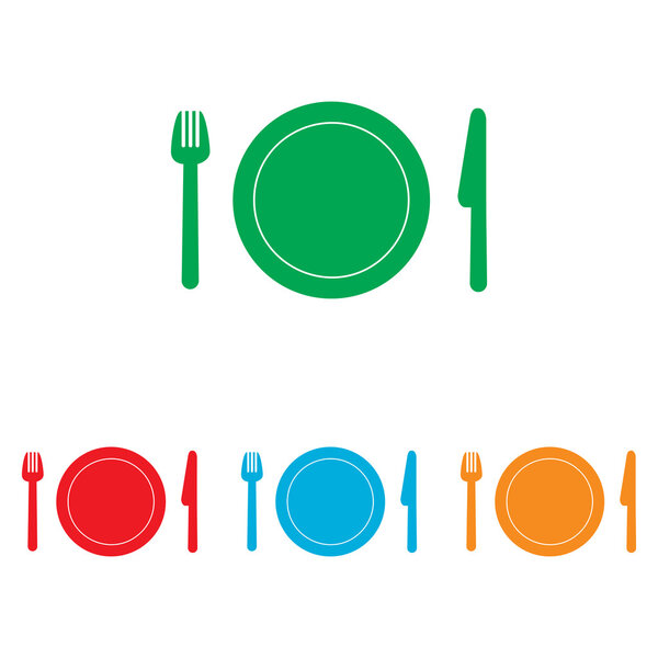 Fork, plate and knife