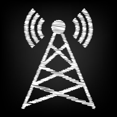 Anten işareti. Karalama efektini