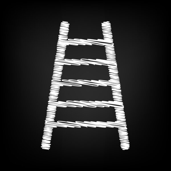 Ladder sign. Scribble effect