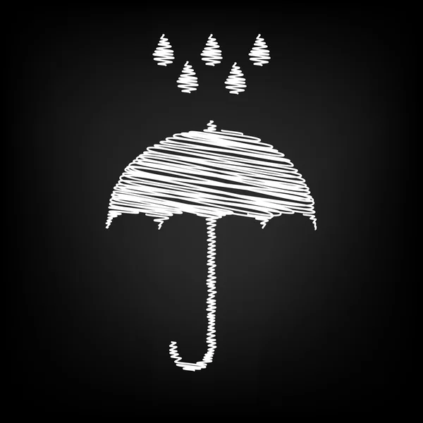 Paraply med vattendroppar — Stock vektor