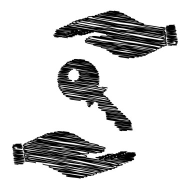 Anahtar işareti. Kaydetmek veya sembol korumak