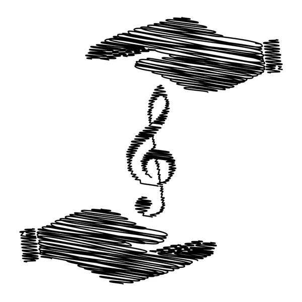 Musique violon clef signe — Image vectorielle