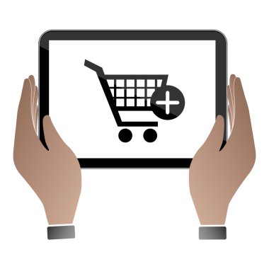 Ellerini tutun ve tablet pc dokunma