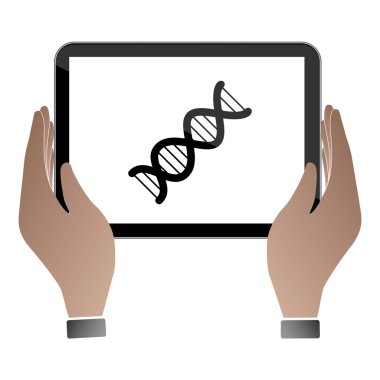 Ellerini tutun ve tablet pc dokunma