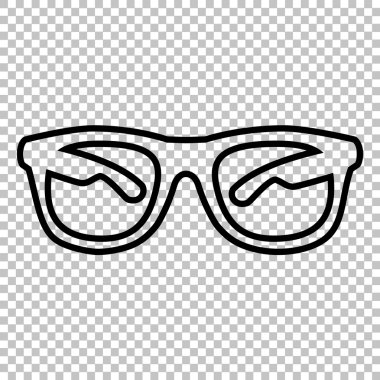 Güneş gözlüğü işareti. Satırı simgesi