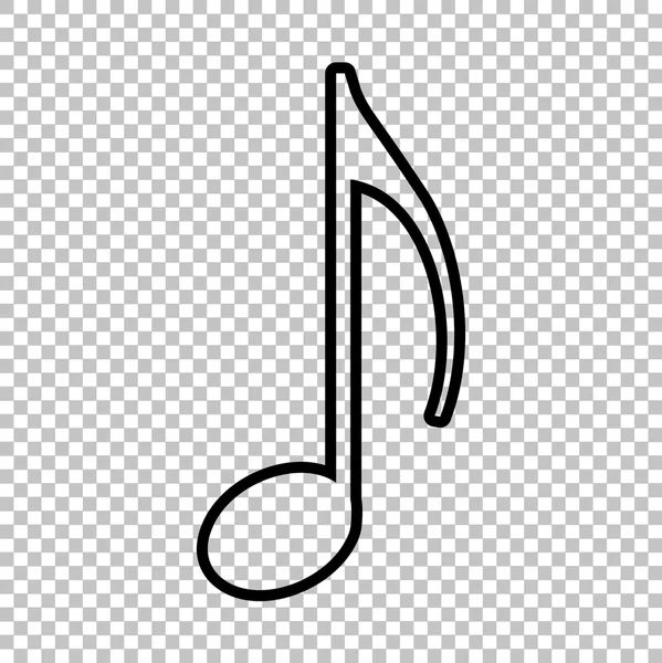 Muziek Opmerking teken. Lijn pictogram — Stockvector