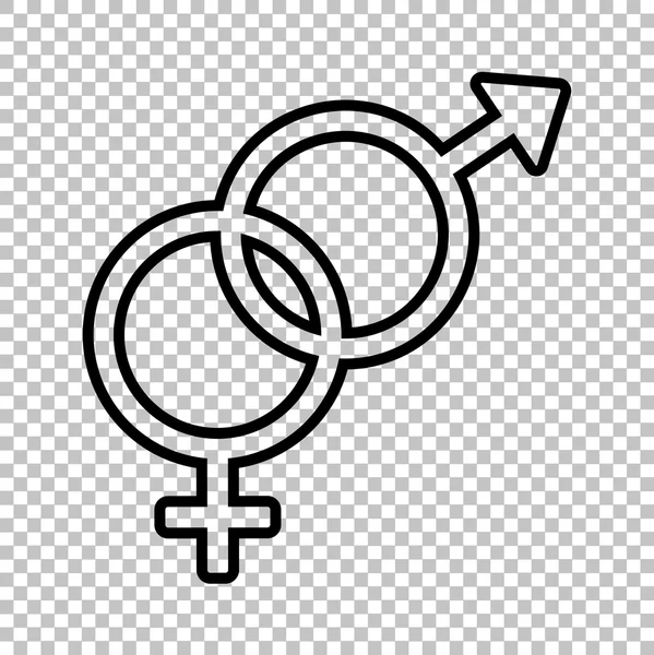 Sex symbol sign. Line icon — Stock Vector