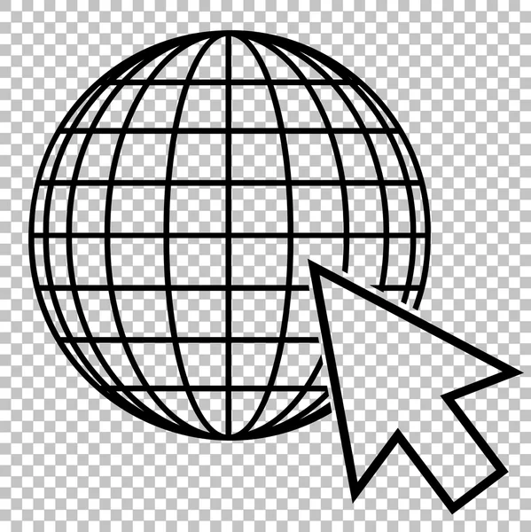 Earth Globe met coursor — Stockvector