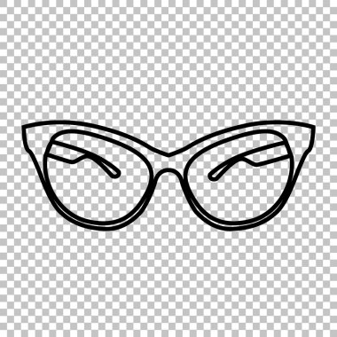 Şık güneş gözlüğü satırı vektör simgesi