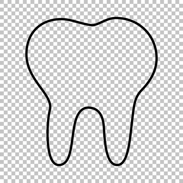Ikona vektoru čáry zubu — Stockový vektor
