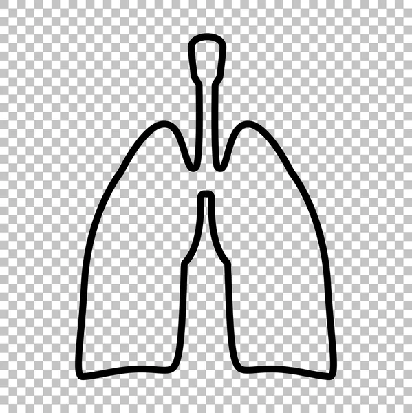 Human organs. Lungs sign — Stock Vector
