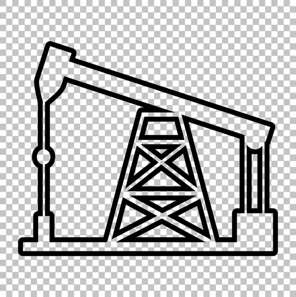 Placa de equipamento de perfuração de petróleo — Vetor de Stock