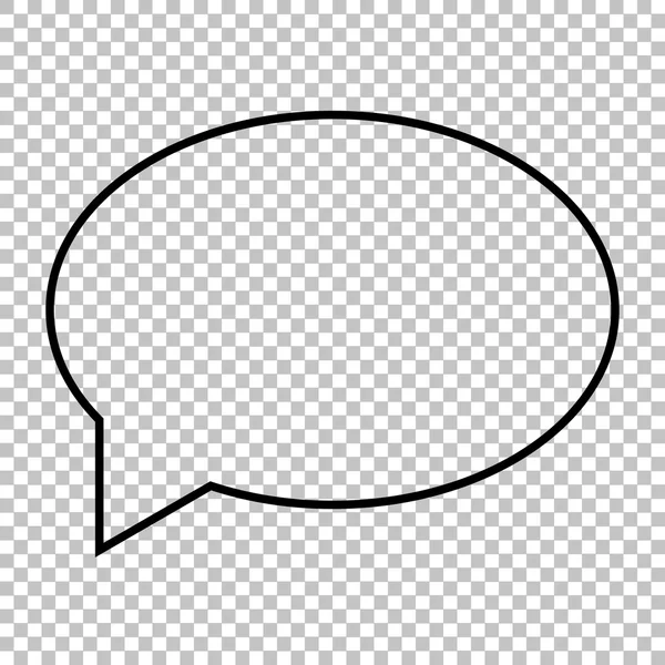 Speech bubble line vector icon — Stock Vector