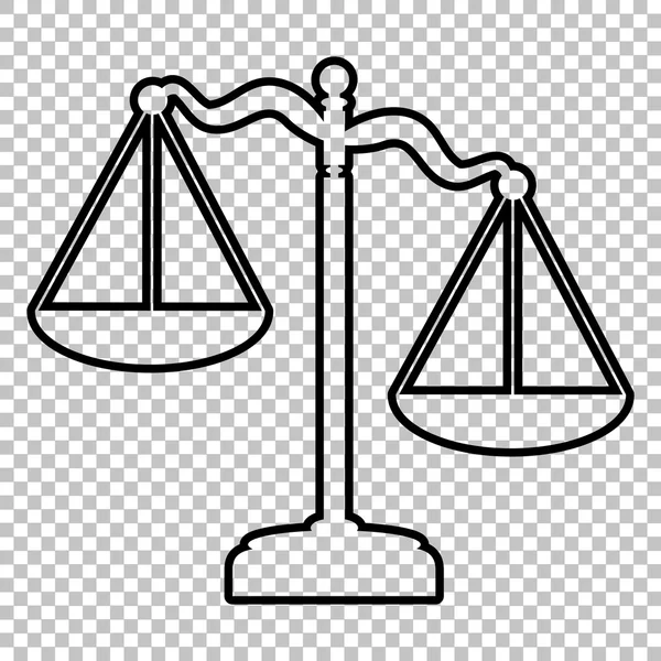 Balance balance ligne vecteur icône — Image vectorielle
