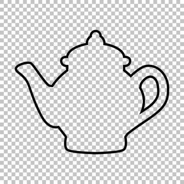 Çay makinesi satırı vektör simgesi