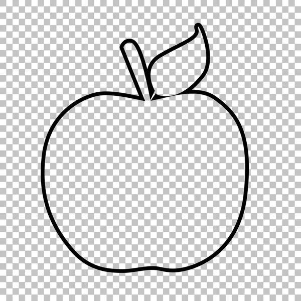 Manzana línea vector icono — Vector de stock