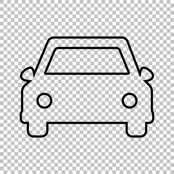 Línea de coche vector icono — Vector de stock