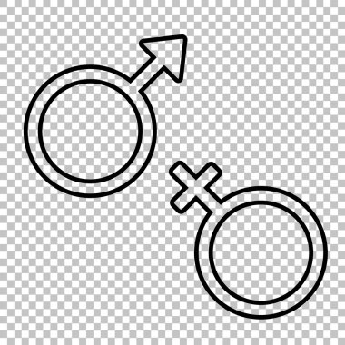 Seks sembolü satırı vektör simgesi