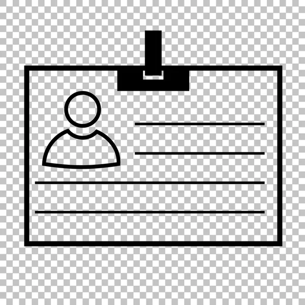 Векторная икона ID Card Line — стоковый вектор