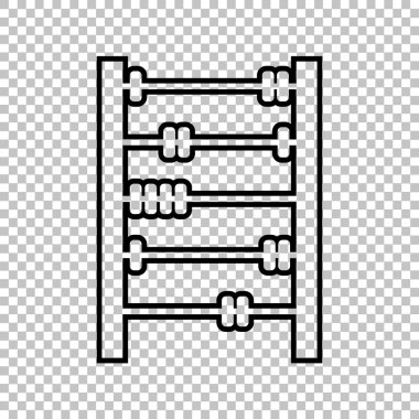 Eski retro abacus satırı vektör simgesi