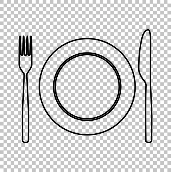 Fork and Knife line vector icon — Stock Vector